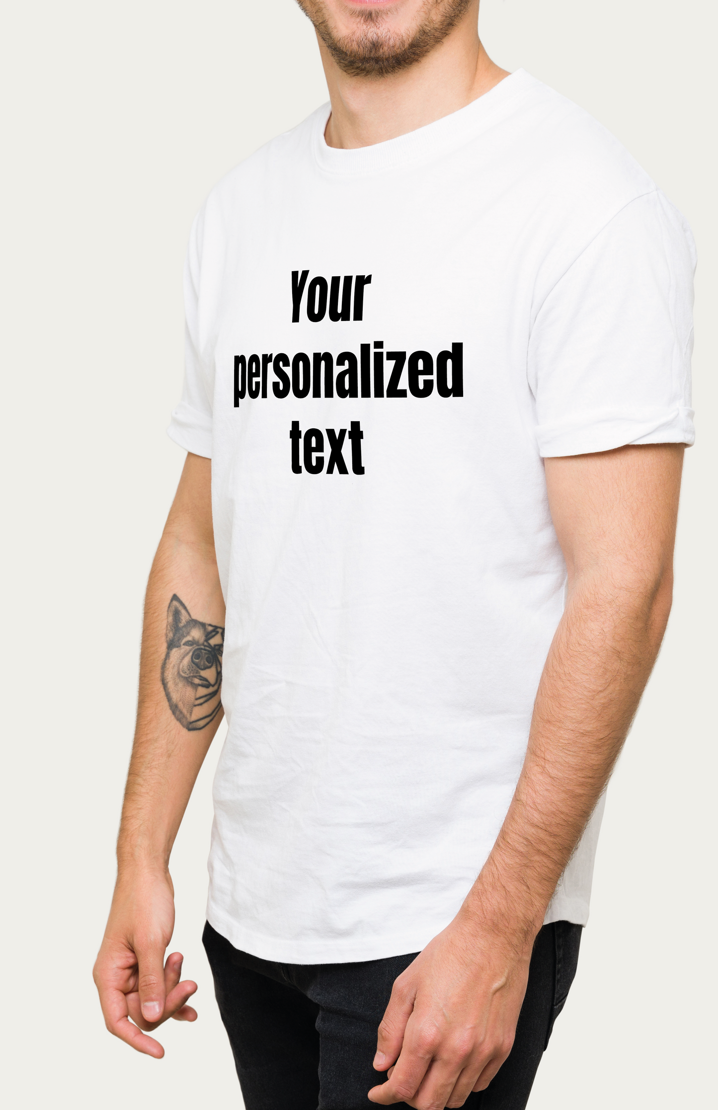 Unisex T-shirt Weiß mit Text